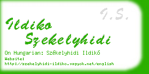 ildiko szekelyhidi business card