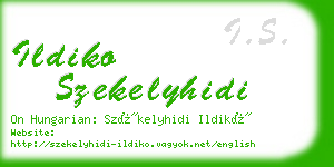 ildiko szekelyhidi business card
